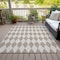 Homeroots 9' X 12' Taupe And Ivory Geometric Washable Indoor Outdoor Area Rug 577125 - alternate 8