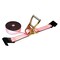 Tie 4 Safe 2'' x 60' Ratchet Tie Downs w/ Flat Hook WLL: 3,333 lbs. Pink RT04C-560-M11N-PK-C-1 - alternate 1