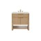 James Martin Vanities Solene 36 in. Single Vanity, Seaside Oak, w/ 3 CM Lime Delight Quartz Top D225-V36-SSO-3LDL - alternate 1