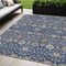 Homeroots 5' X 8' Navy Blue Brown And Beige Floral Washable Indoor Outdoor Area Rug 605432 - alternate 1