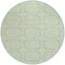 Homeroots 8' Mint Green And Ivory Round Geometric Washable Indoor Outdoor Area Rug 610831 - alternate 7