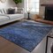 Homeroots 8' X 10' Denim Blue And Sky Blue Abstract Washable Indoor Outdoor Area Rug 577820 - alternate 8
