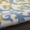 Homeroots 4' Ivory Blue And Yellow Round Trellis Indoor Outdoor Area Rug 546804 - alternate 7