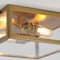 Jonathan Y Grayson 12 in. 2-Light Bohemian Farmhouse Iron/Glass LED Flush Mount, Brass Gold/Clear JYL9501C - alternate 10
