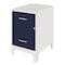 Space Solutions 14.25 in W 2 Drawer Vertical File Cabinet W/ Accessory Drawer & Legs, Pearl White / Navy 25935 - alternate 7