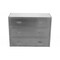 Homeroots 42" Silver Aluminum Three Drawer Dresser 489225 - alternate 4