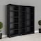 Homeroots Set of Three Black Five Tier Bookcase 546340 - alternate 14