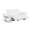 Homeroots 73in White and Black Italian Leather Power Reclining Loveseat 720489 - alternate 8