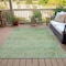 Homeroots 8' X 10' Artichoke Green And Ivory Abstract Washable Indoor Outdoor Area Rug 631584 - alternate 9