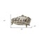 Homeroots 40" Antiqued White Velvet Curved Floral Sofa And Toss Pillows With Champagne Legs 348231 - alternate 6