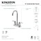 Kingston Brass Double-Handle 4" Centerset High-Arc Bar Faucet, Brushed Nickel FB8498NDL - alternate 2