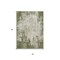 Homeroots 5' X 8' Olive Green And Ivory Abstract Washable Indoor Outdoor Area Rug 612335 - alternate 8