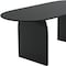 Homeroots 79" Black Solid Wood Sled Base Oval Dining Table 712215 - alternate 4