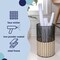 Happimess Harper Modern 4.13-Gallon 2-Tone Faux Wicker Cylinder Outdoor Trash Can, Black/Cream HPM1101D - alternate 6
