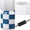Jonathan Y Valarie 10.25" Contemporary Modern Checkerboard Ceramic w/Ribbed Cocoon Globe Shade LED Mini Table L JYL4203B - alternate 6
