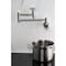 Kingston Brass Wall Mount Pot Filler Faucet with Knurled Handle, Polished Nickel KS8106RKX - alternate 4