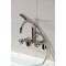 Kingston Brass Three-Handle 2-Hole Adjustable Wall Mount Clawfoot Tub Faucet with Knurled Handle and Hand Shower AE8156RKX - alternate 4