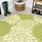 Jonathan Y Zinnia Modern Floral Textured Weave Green/Cream 5 ft Round Indoor/Outdoor Area Rug SMB110H-5R - alternate 1