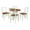 Whitewood Industries Rectangular Fixed Top Table W/ 4 Chairs, 36 in W, 29.9 in L, 36 in H, Parawood, Hickory/Shell, 5 K79-36RT-27B-C2-4 - alternate 1