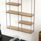Vintiquewise Rectangular 4-Tier Floating Wall Shelf - Metal and Wood Wall-Mounted Display Shelf - QI004691.SQ - alternate 10
