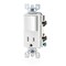 Leviton CombinationSwitch/Outlet, 15A, 1/2hp, White 5625-W - alternate 4