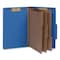 Pendaflex HD Pressboard Folder, 2/5-Cut Tab: Right, Expands 3", 3 Dividers, 8 Fasteners, Legal, Blue, 10PK 1006944 - alternate 1