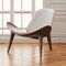 Homeroots 36" White and Brown Faux Leather Lounge Chair 520602 - alternate 6