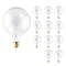 Bulbrite Incandescent Dimmable 25W Globe G40 Bulbs, Clear Glass, Medium E26 Screw Base, 2700K, 12PK 861011 - alternate 1