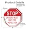 Signmission Stop Drivers Must Wait for Inspecti, 6 inch X 6 inch, Vinyl Decal, 2PK OC-D-2PACK-6-253 - alternate 4