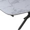 Homeroots 47" Gray and White Ceramic and Metal Self-Storing Leaf Cross Leg Base Oval Extendable Dining Table 555194 - alternate 4