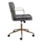 Homeroots Dark Gray and Bronze Adjustable Height Swivel Rolling Office Chair 572154 - alternate 8