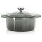 Megachef 2.7 Quart Round Enameled Cast Iron Casserole in Gradient Gray 750124512M - alternate 8