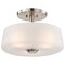 Nuvo Lune, 3 Light Semi-Flush, Brushed Nickel Finish, Etched White Glass 60/8229 - alternate 7
