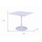 Homeroots 35" White Wood and Steel Pedestal Base Square Dining Table 602236 - alternate 7