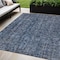 Homeroots 5' X 8' Blue And Black Damask Washable Indoor Outdoor Area Rug 605086 - alternate 1