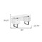 Homeroots 60" White and Black Wood and Metal Sled Computer Desk With Three Drawers 490008 - alternate 10