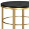 Homeroots 24" Brass And Black Wood And Steel Round End Table 544229 - alternate 9
