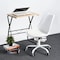 Homeroots White Upholstered Plastic Acrylic and Steel Adjustable Swivel Rolling Office Chair 568060 - alternate 6