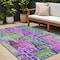 Homeroots 8' X 10' Purple Lilac And Green Village Houses Washable Indoor Outdoor Area Rug 577874 - alternate 1