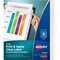Avery reg Print  Apply Clear Label Sheet Protector Dividers, 8 White Tabs, No Color AVE75501 - alternate 1