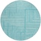 Homeroots 8' Turquoise And Ivory Round Geometric Washable Indoor Outdoor Area Rug 600866 - alternate 7