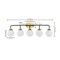Jonathan Y Caleb 38" 5-Light Contemporary Transitional Iron/Glass LED Vanity Light, Brass Gold/Black/White JYL9555B - alternate 7