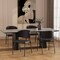 Manhattan Comfort Drift Metal Vegan Leather Side Chair in Black - Set of 4 DC1532-2 - alternate 1
