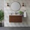 James Martin Vanities 35.4'' Single Vanity, Mid-Century Walnut, Champagne Brass Base w/ Glossy White Composite Stone Top 805-V35.4-W-CB-GW - alternate 11