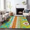 Homeroots 8' X 10' Teal Blue Green And Pink Aztec Washable Indoor Outdoor Area Rug 598523 - alternate 8