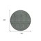 Homeroots 8' Teal Blue Beige And Taupe Round Floral Washable Indoor Outdoor Area Rug 582310 - alternate 5