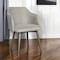 Homeroots Gray And Brown Upholstered Fabric Dining Arm Chair 576835 - alternate 1
