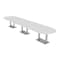 Skutchi Designs Racetrack Conference Table With Power Unit, 48 in W, 216 in L, White HAR-RAC-48X216-DOU-WA7976-NA - alternate 1