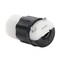 Leviton Locking Connector, Non-NEMA, 20 A, 125/250V AC, 3 Pole, Screw Terminals, Black, White 7314-GC - alternate 2