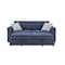 Global Furniture Usa Contemporary U0211 Navy Pull Out Sofa Bed With Led Acrylic Shelves And Speakers U0211-NAVY-PO SB - alternate 3